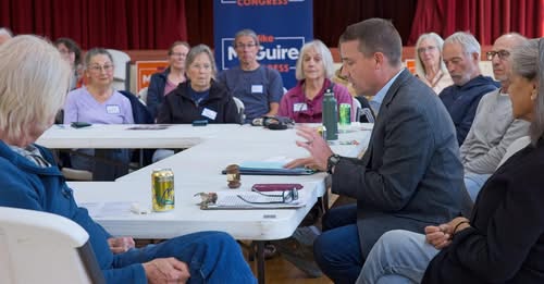State Senator Mike McGuire updating Sierra and Plumas County residents about the state issues and his campaign for Congressional District 1.